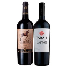 Pack 6 botellas Toro de Piedra Gran Reserva Carmenere + 6 botellas Tabali Gran Reserva Cabernet S. ( $5.990 c/u)