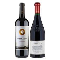 Pack 6 botellas Tarapacá GR Carmenere + 6 Santa Digna GR Carmenere ($5.990 c/u) 