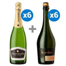 Pack de 6 Cava Gran Baron Brut Nature +6 Espumantes Las Perdices Brut Nature ($4.990 c/u) Semanal